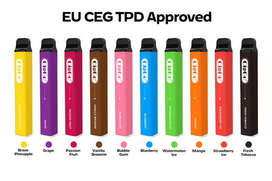 Bulk Disposable Pod Vape TPD Standard E Cigarette Vaper 600 Puffs With 2ml Capacity