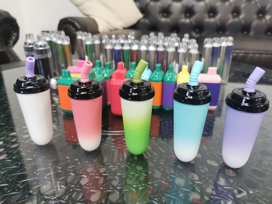 650mAh Disposable Pod Device Rechargeable 6000 Puffs Milk Tea Cup Electronic Cigarette