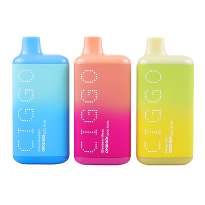 5200 Puffs Disposable Vapes Pod Kit Large Smoke CigGo Jelly Rechargeable Battery 12.5ML