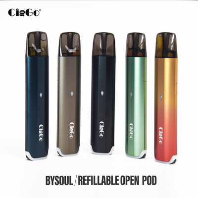 750 MAh Refillable Vape Pod System 2.5ml Ciggo Bysoul Pods