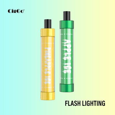 LED Flash Light 800 Puffs Disposable Vape Pen With 10 Colors 100 Falvors