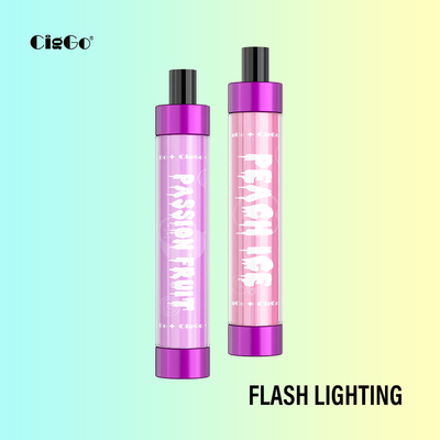 Yellow Green 3.0ML Custom Vapor Cigarettes Flash Lighting Plastic