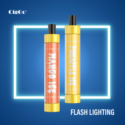LED Lighting Plastic Disposable Vape Pen Flash 3.0ML 800 Puffs