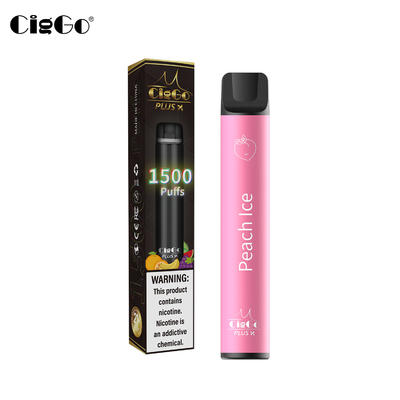 CBD THC Disposable Pod Vape 1500 Puffs 850mAh Ciggo Plus X 5ML Nic Salt