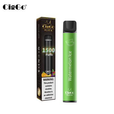 CBD THC Disposable Pod Vape 1500 Puffs 850mAh Ciggo Plus X 5ML Nic Salt