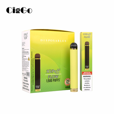5% Nic 5.5ml Disposable E Cigarette Pod 1500 Puffs Hipuff Flow Vape