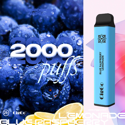 6.5ML Custom Vapor Cigarettes 2000 Puffs Large Battery 950Mah Multi Flavor