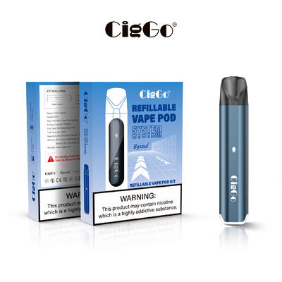 Bysoul 2.5ml Refillable Pod System Ciggo CBD Vape Kit Blue Color