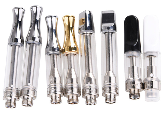 Round Mouthpiece 510 Glass Tank Ceramic Cbd Oil Vaporizer Cartridge