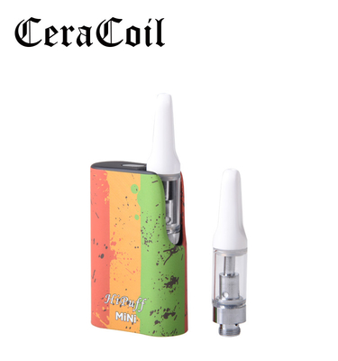 Round Mouthpiece 510 Glass Tank Ceramic Cbd Oil Vaporizer Cartridge