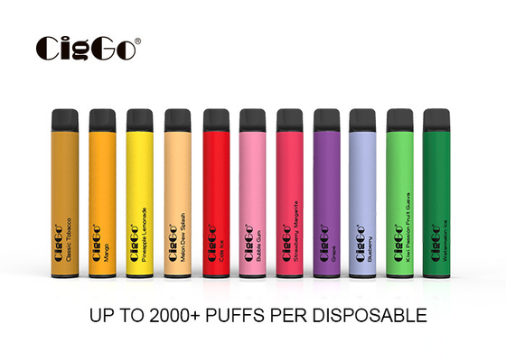 2000 Puffs 6.5ml Disposable Vape Pod CigGo Plus Pod Vape Kit