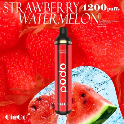 Strawberry Watermelon Disposable Vape Device 4200 Puffs With Airflow Adjustable