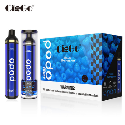 CigGo Opod Mesh Coil Disposable 4200 Puffs Single Use Vaping Pen Blue Raspberry