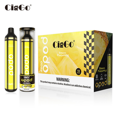 10ml Rechargeable Mesh Coil Disposable 4200 Puffs Bravo Pineapple