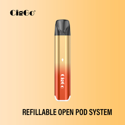 750Mah Portable Pod System Refillable Vape Pen 2ml Capaticy