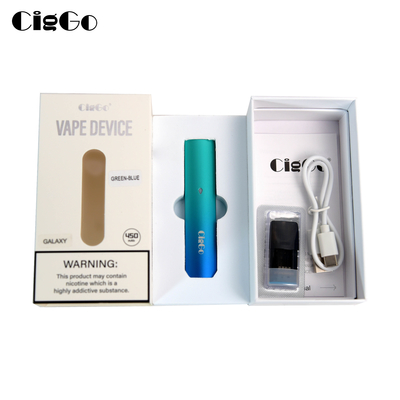 Aluminium Pod System Starter Kit Rechargeable Vape Pen 450Mah Battery