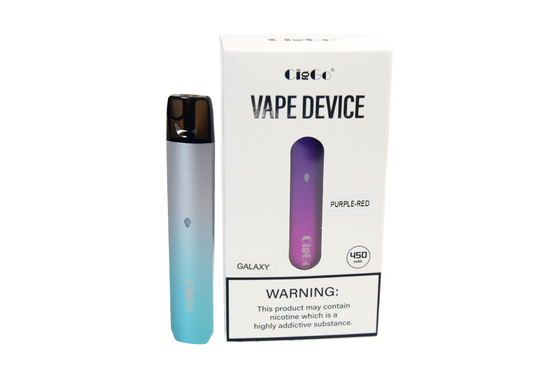 450Mah Rechargeable Vape Pen Aluminium Materials Closed Pod Vape Pen