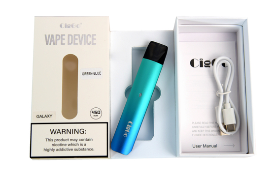Ciggo Galaxy Pod System Starter Kit 450Mah 300 Puffs 1.0 OHM Resistance