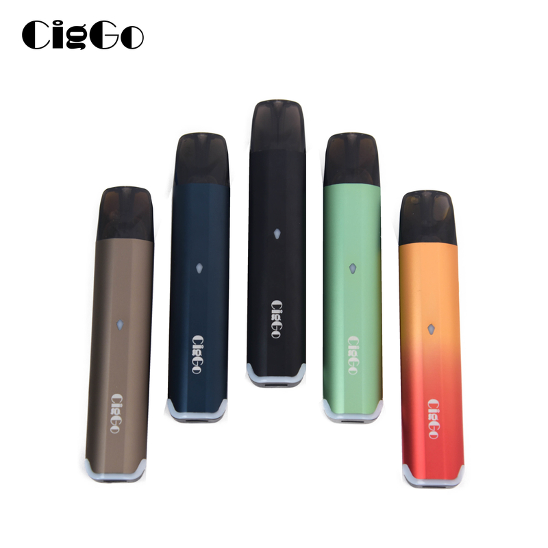 5 Colors Rechargeable Refillable Pod System Vape 2ml Alluminum Shell