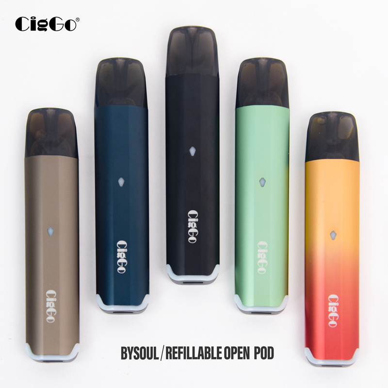 750 MAh Refillable Vape Pod System 2.5ml Ciggo Bysoul Pods