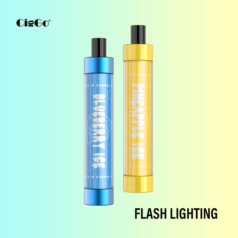 LED Flash Light 800 Puffs Disposable Vape Pen With 10 Colors 100 Falvors