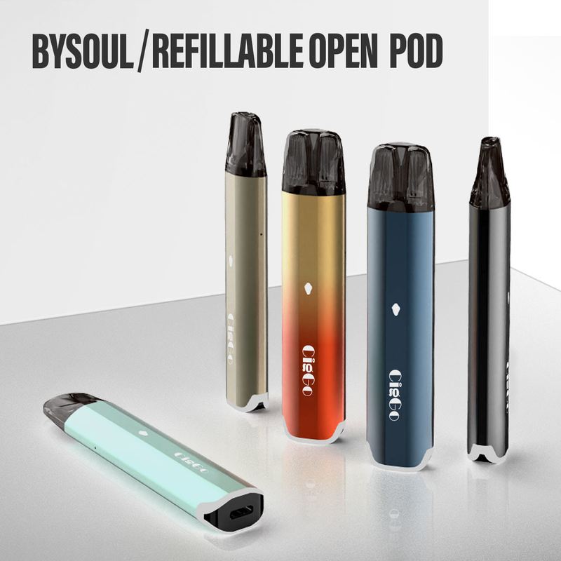 Delta 8 Vape Pod System Ciggo Bysoul 2ML TPD Compliant Huge Vapor Vape Kit