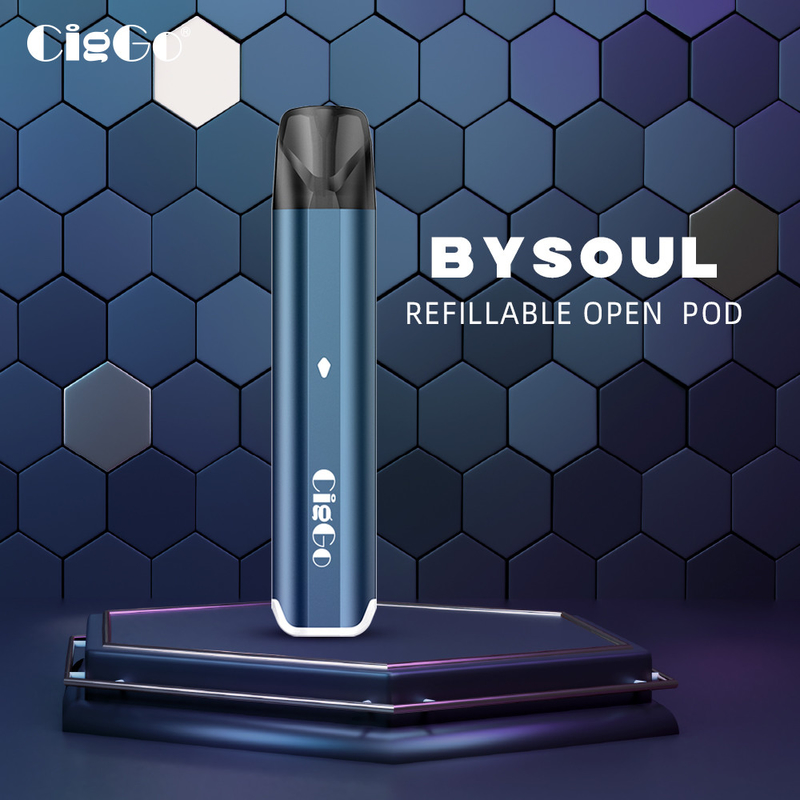 Bysoul 2.5ml Refillable Pod System Ciggo CBD Vape Kit Blue Color