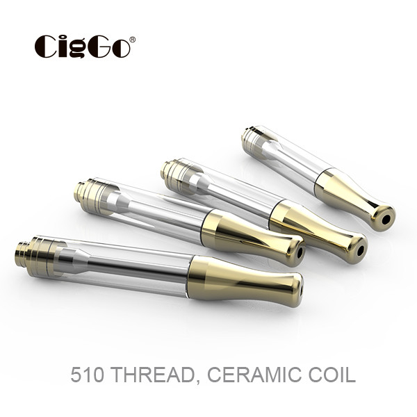 OEM 1ml Disposable Oil Cartridge Bottom Airflow Ceramic Tip Cartridge