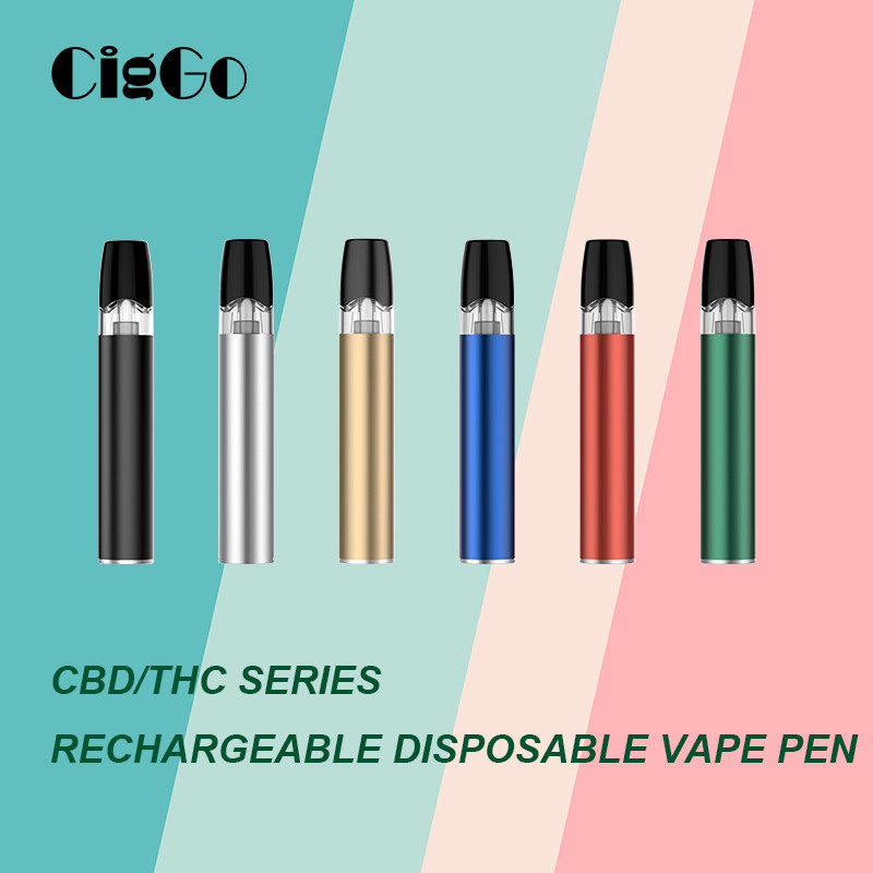 OEM Thick Oil Puffs 1ML Disposable CBD Vape Pod System For CBD THC