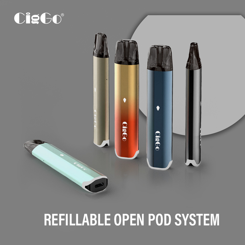 Rechargeable Pod System Starter Kit Refillable Vape Pen With USB Port